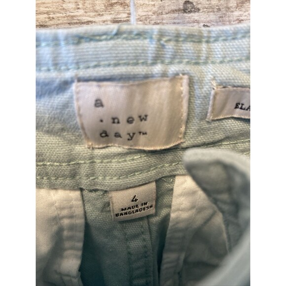 A New Day Wide Leg Stretch High Waist Capri Pants Light Blue Size 4 - Picture 5 of 7